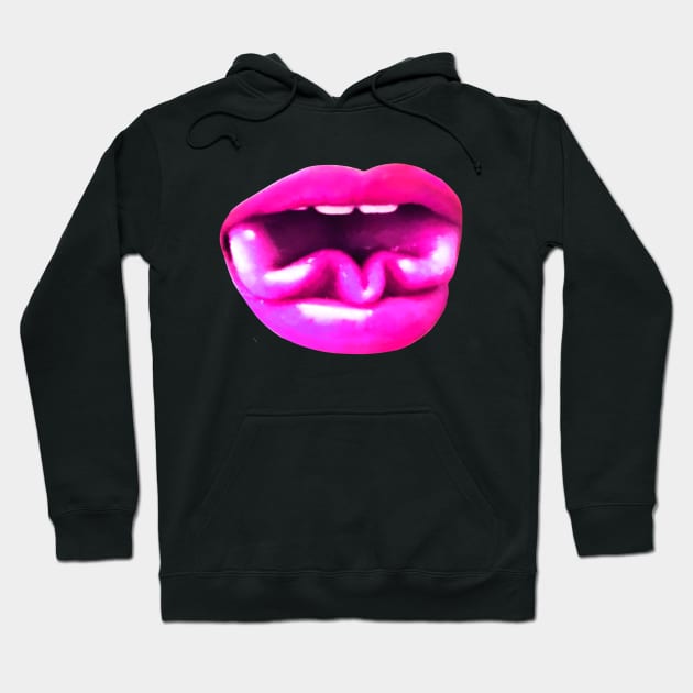 Pink Three Leaf Clover Tongue Hoodie by reivy